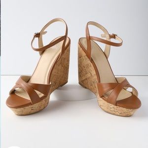 Nixie Tan Wedge Sandals